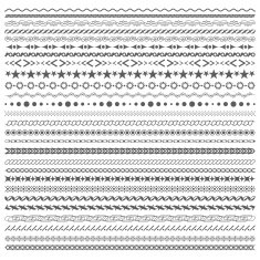 Simple horizontal geometric dividers and borders vector set N2