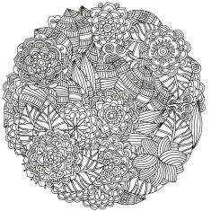 Circle floral ornament