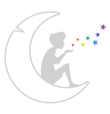 Child Silhouette on the Moon N2