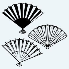 Japanese folding fan N4