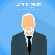 Senior Businessman Boss Business Owner Flat Profile Icon