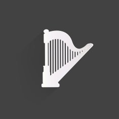 Harp icon Msic instruments
