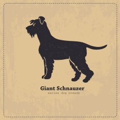 Giant Schnauzer Dog Silhouette N2