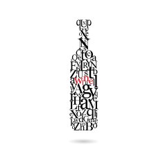 Typography bottle of wine vector illustration N2