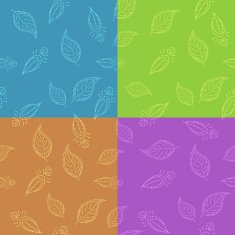 Seamless background contour leaves