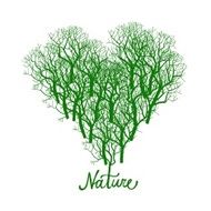 Heart shape tree logo N2