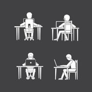 The man working on the computer