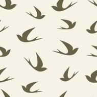 Stylized silhouette swallow pattern