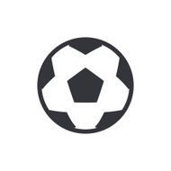 Football soccer ball flat modern minimal vector icon