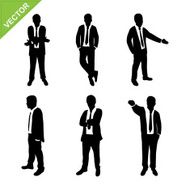 Business man silhouettes vector N3