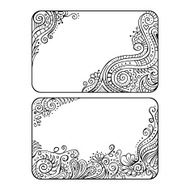 Set of two floral decorative vector frames N2