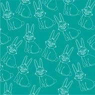 pattern of silhouettes rabbit