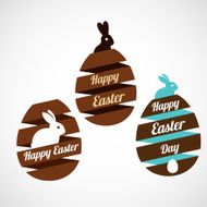 Easter egg ribbons set