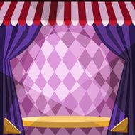 Stage with spotlights background