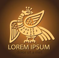 Fire bird Phoenix logo Ancient symbol Vector