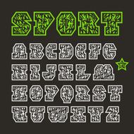 Serif geometric sport font