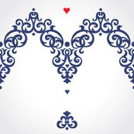 Vector seamless border in Victorian style N42