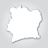 Côte d'lvoire Silhouette White