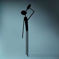 Silhouette of person drinker