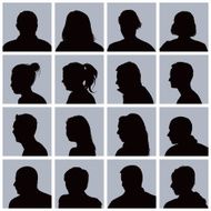 User profile silhouettes