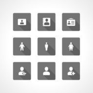 Web site vector icons set shadow effect N4