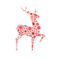 Silhouette deer Christmas card