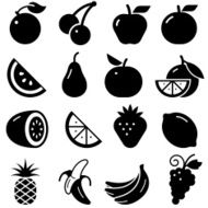 Fruit Icons - Black Series