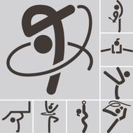 Gymnastics rhythmic icons
