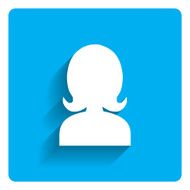 Woman&acirc;ÂÂs head silhouette icon