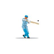 Cricket player hit the ball sign Vector Illustration N3