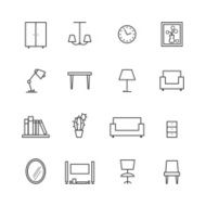 Line furniture icons N2