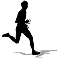 Silhouettes Runners on sprint men N13