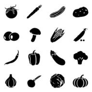 Vector Set of Vegetables Icons N9