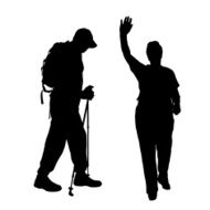 Vector Silhouette Of People N637