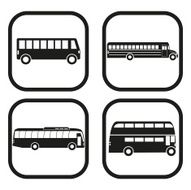 Bus icon - four variations