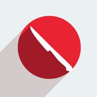 Vector red circle icon on gray background Eps10 N33