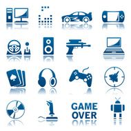 Computer games icon set