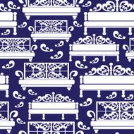 white sofas icons seamless pattern