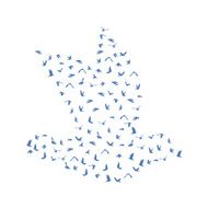 Doves and pigeons set for peace concept wedding design N2