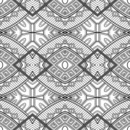 Vector Seamless Monochrome Abstract Pattern N40