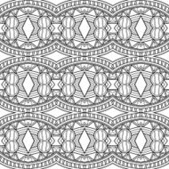 Vector Seamless Monochrome Abstract Pattern N41