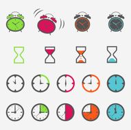 Color timer icons