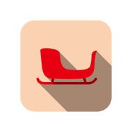 Christmas car flat icon