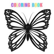 Coloring book with butterflies