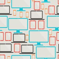 Seamless pattern with electronic devices N2