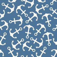 Seamless vector pattern of anchor shape and line N9