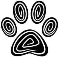 Paw Print Abstract