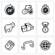 Cycling icons Vector Illustration