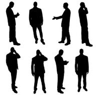 Silhouettes of businesspeople