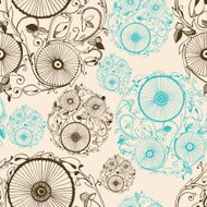 Seamless pattern with delicate flower ornament N2